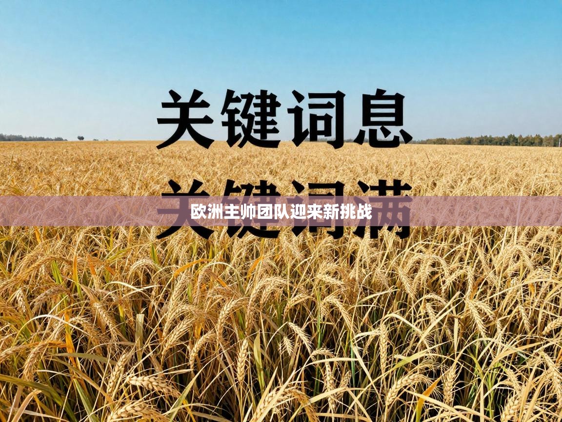 欧洲主帅团队迎来新挑战 第1张